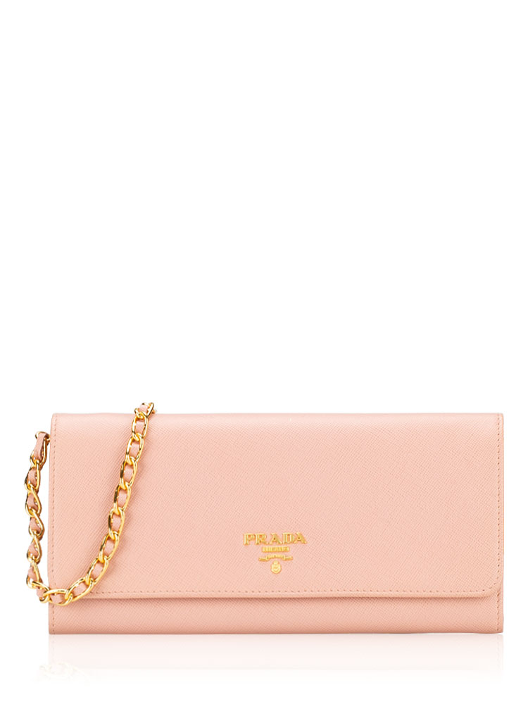 1M1290 Saffiano Metal Wallet On Chain Orchidea