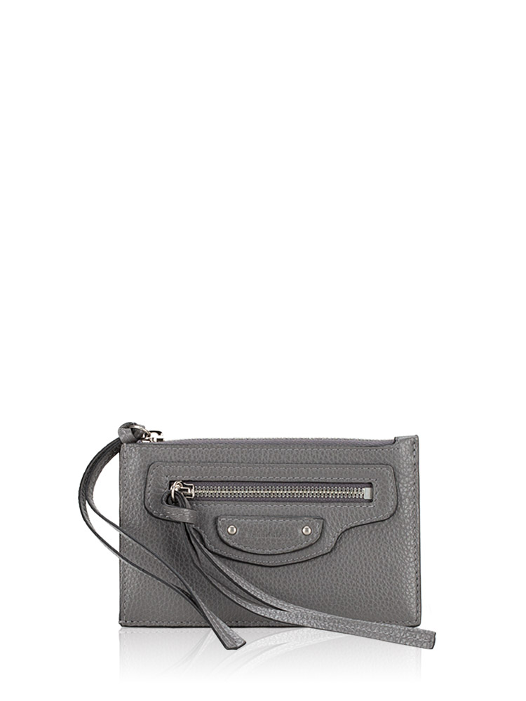 Grained Calfskin Neo Classic Long Card Holder Dark Grey