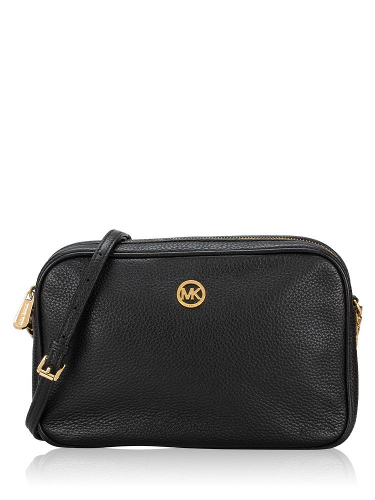 Fulton Leather Large Crossbody Black