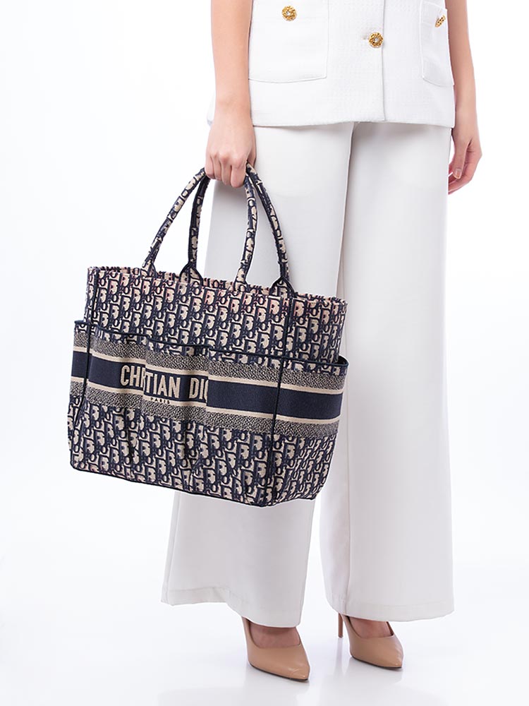 Oblique Catherine Large Multifunction Tote Blue