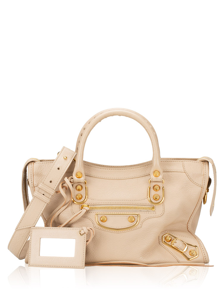 Gold Metallic Edge Small City Beige Tapioca