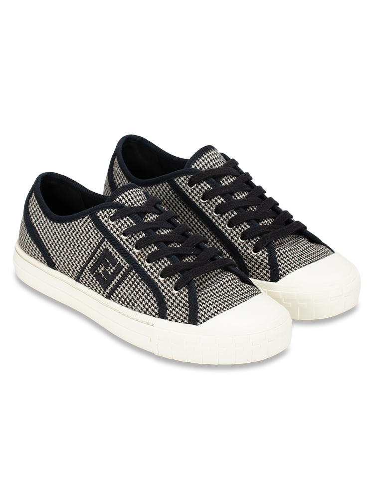 Mens FF Domino Low Top Sneakers Black White Sz 41