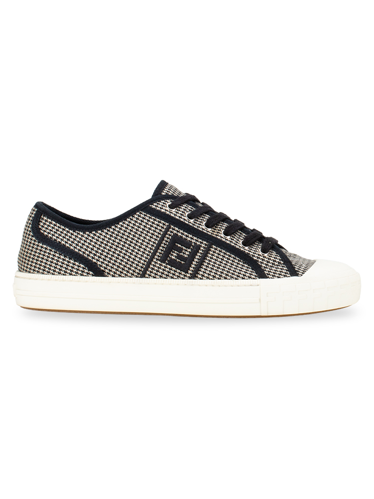Mens FF Domino Low Top Sneakers Black White Sz 41