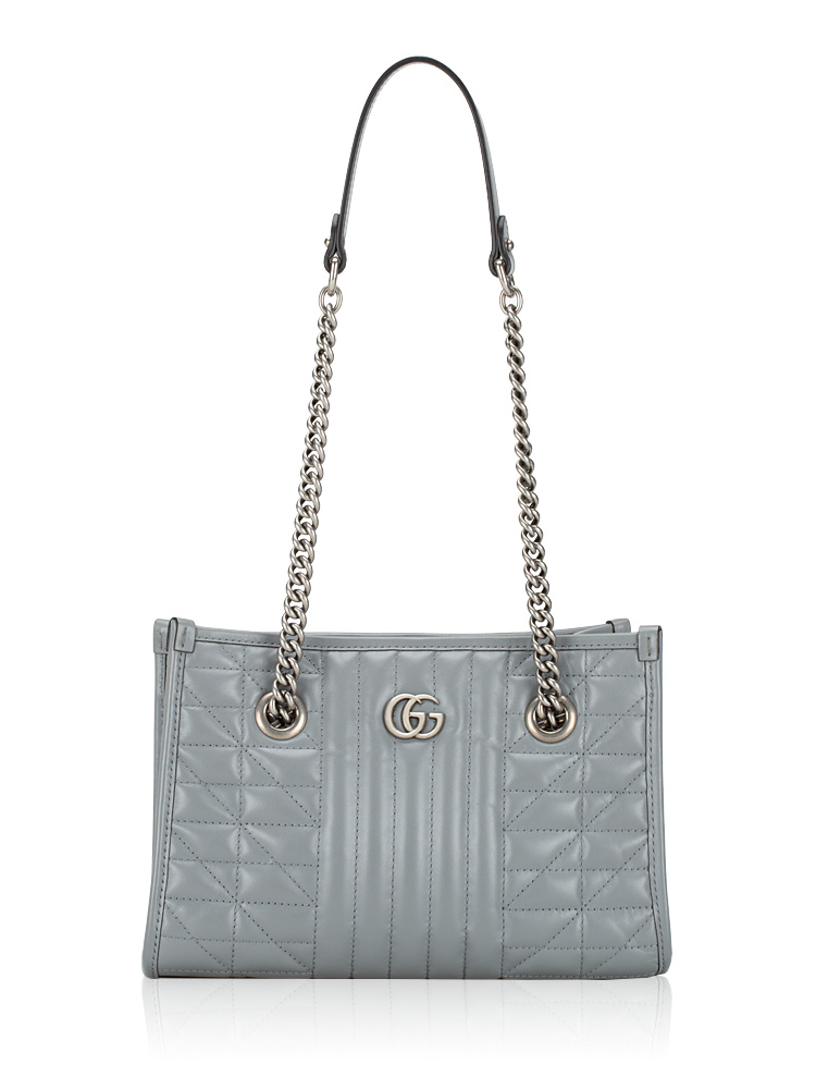GG Marmont Matelasse Small Tote Bag Deep Grey