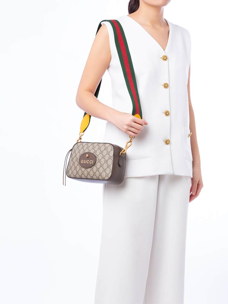 GG Supreme Web Neo Vintage Shoulder Bag Beige New Acero Crop