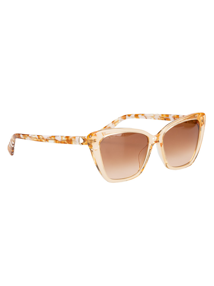 733HA Lucca Cat Eye Sunglasses Peach Brown Gradient