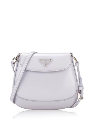 1BH188 Brushed Calfskin Cleo Mini Shoulder Bag Glicine