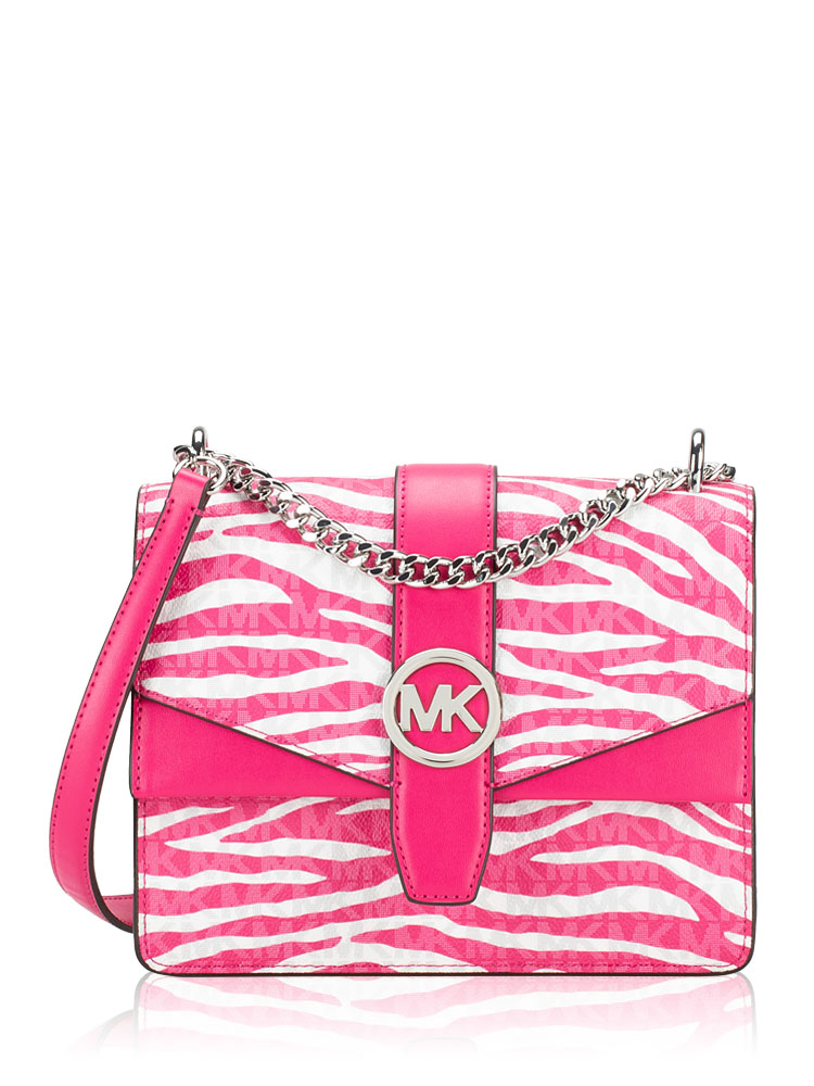 Signature Animal Print Greenwich Small Crossbody Dragonfruit