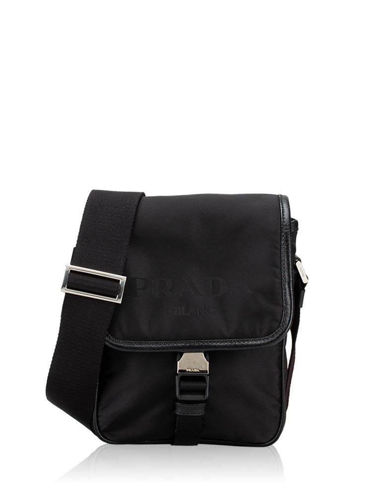 2VD028 Tessuto Saffiano Small Crossbody Nero