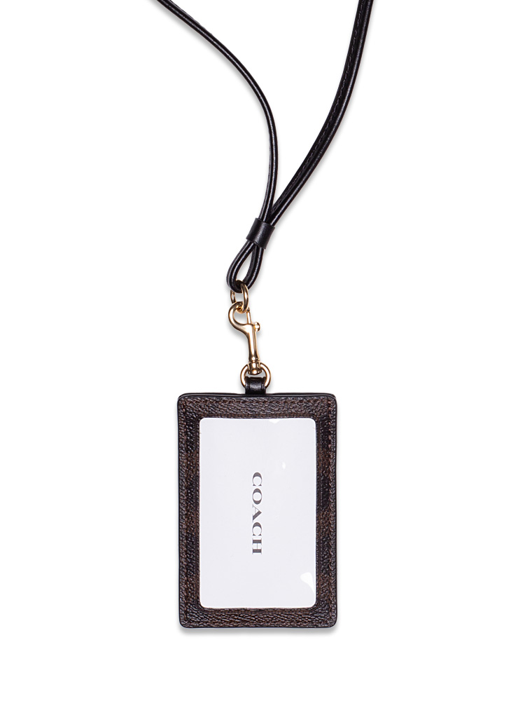 CZ285 Signature Canvas ID Lanyard Walnut Black