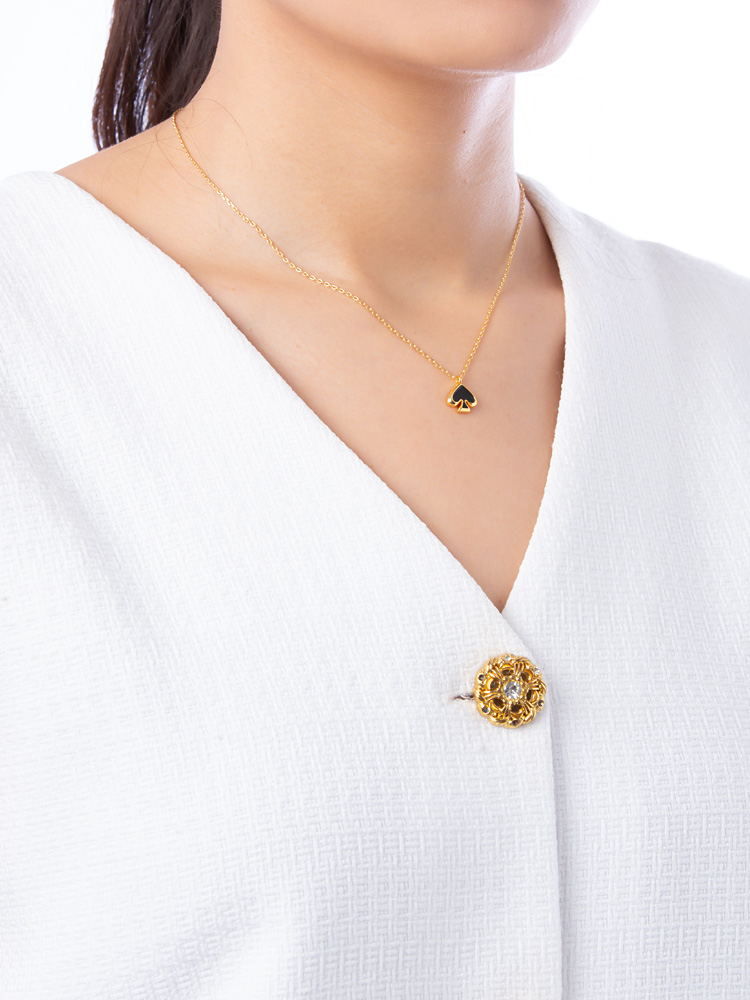 Everyday Spade Metal Mini Pendant Black