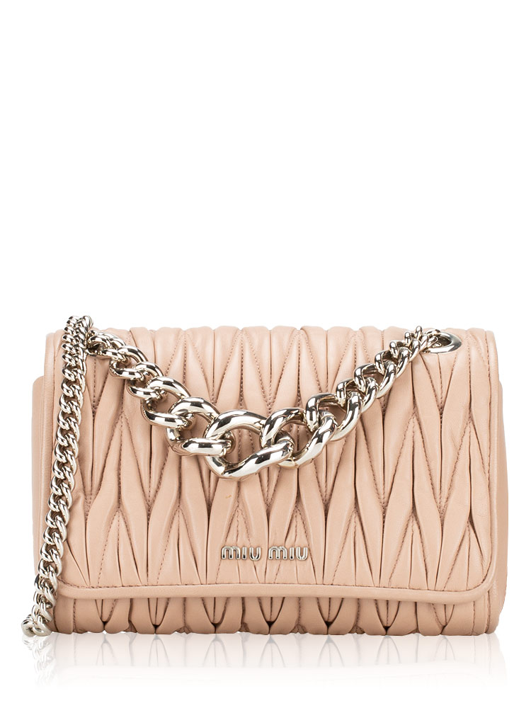 5BD024 Nappa Matelasse Crossbody Cammeo