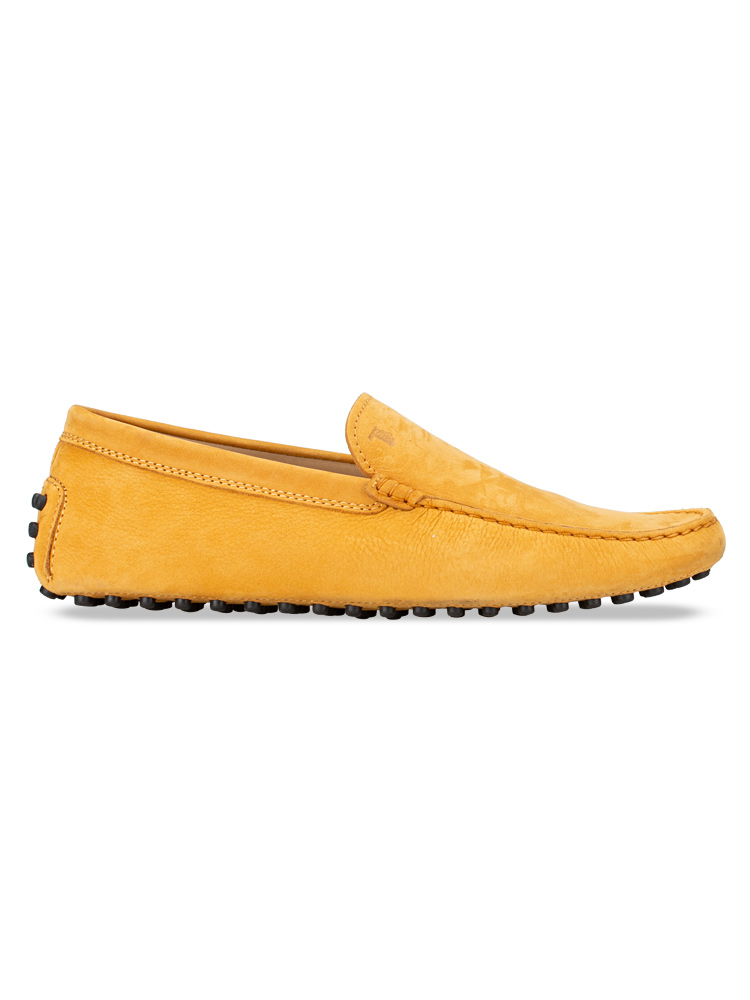 Men Leather Gommino Loafers Mustard Sz 7.5