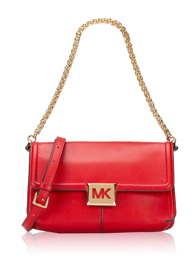 Sonia Leather Medium Shoulder Bag Red