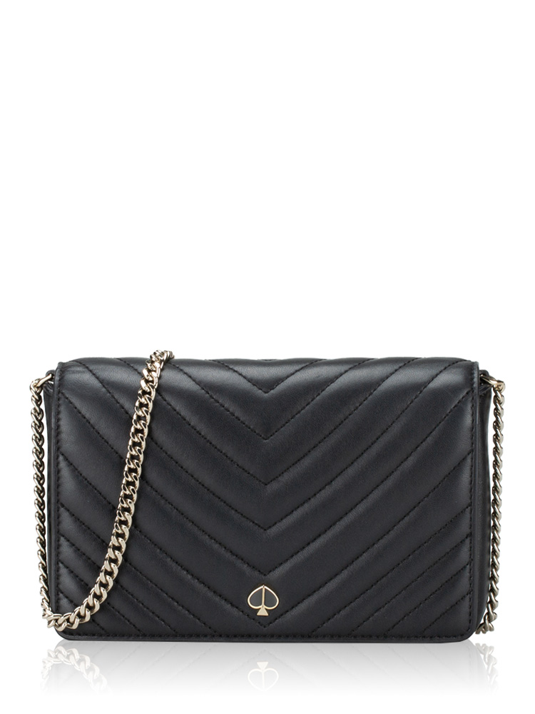  Amelia Leather Chain Wallet Black