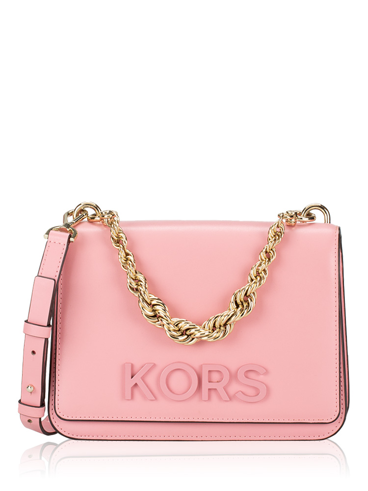 Mott Embellished Leather Large Crossbody Pink