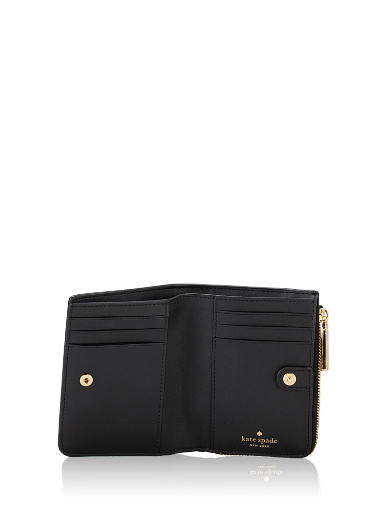 Madison Small L Zip Wallet Black