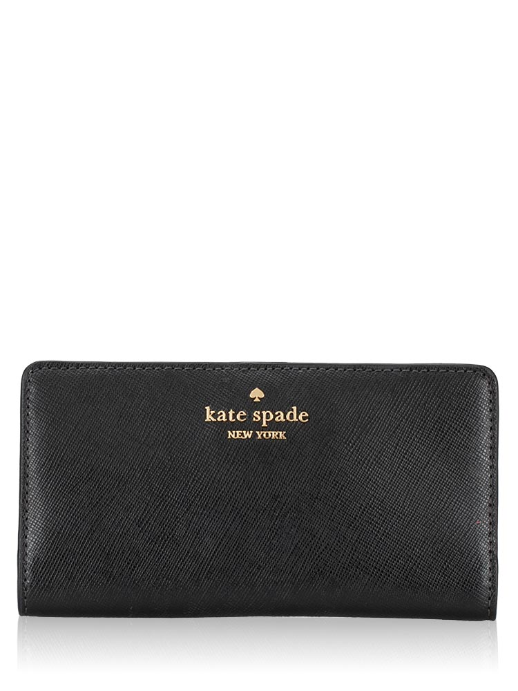 Madison Saffiano Large Slim Bifold Wallet Black