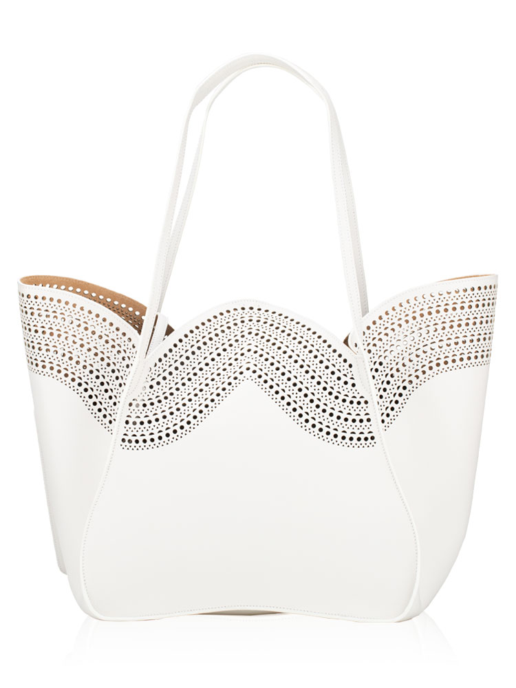 Calfskin Vienne Lili 22 Tote White