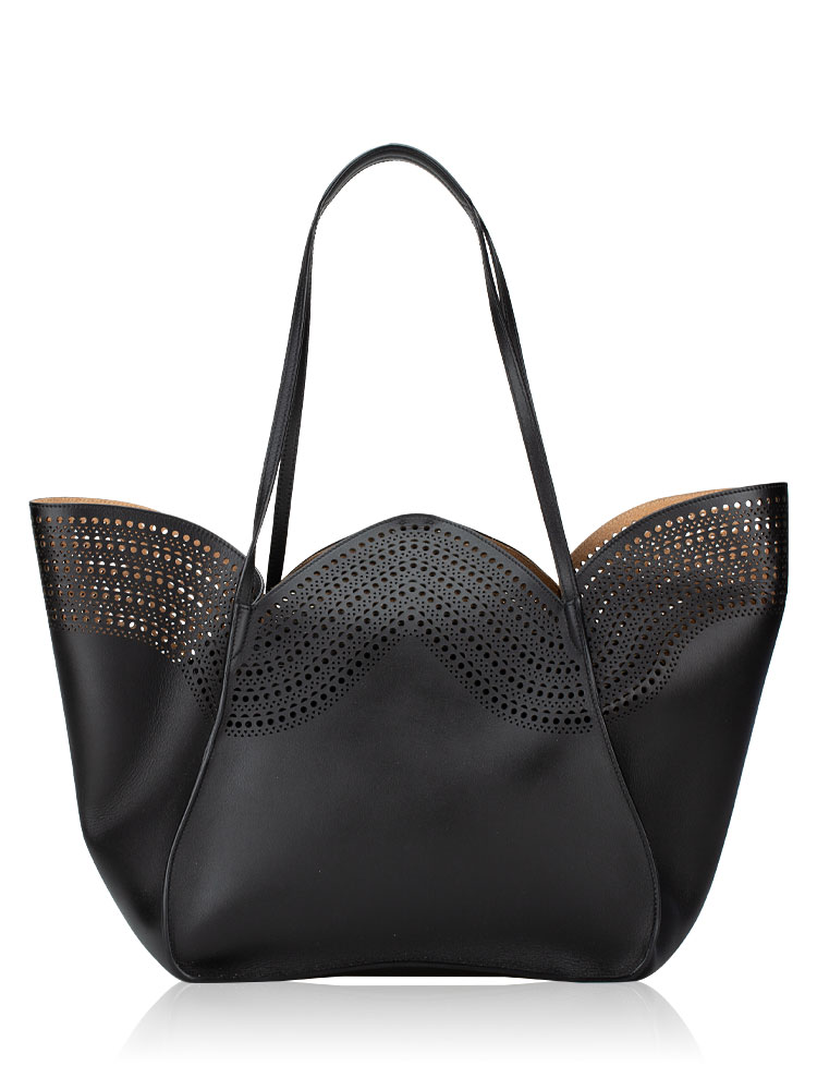 Calfskin Vienne Lili 24 Tote Black