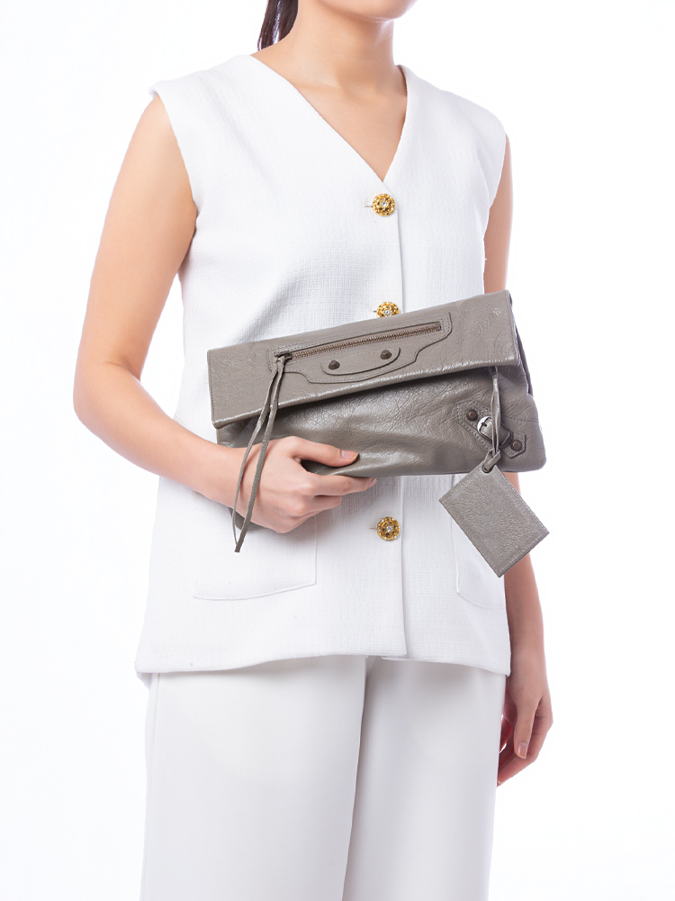 Classic Envelope Clutch Beige Liege