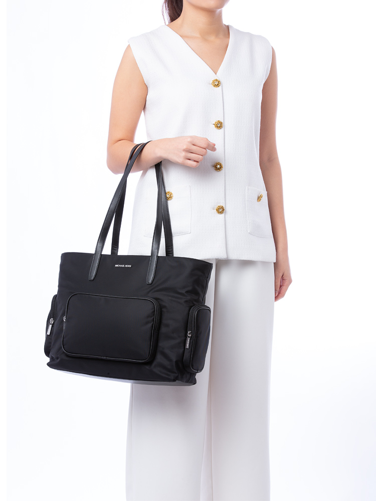 Khai Nylon Large Tote Black