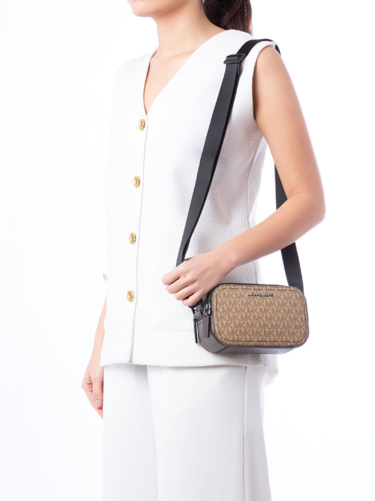 Signature Cooper Double Zip Medium Camera Bag Camel