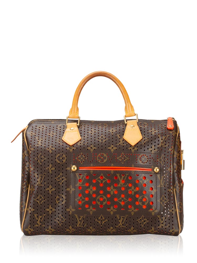 Monogram Perforated Speedy 30 Orange