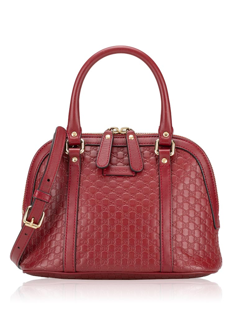 Microguccissima Mini Dome Bag Hibiscus Red