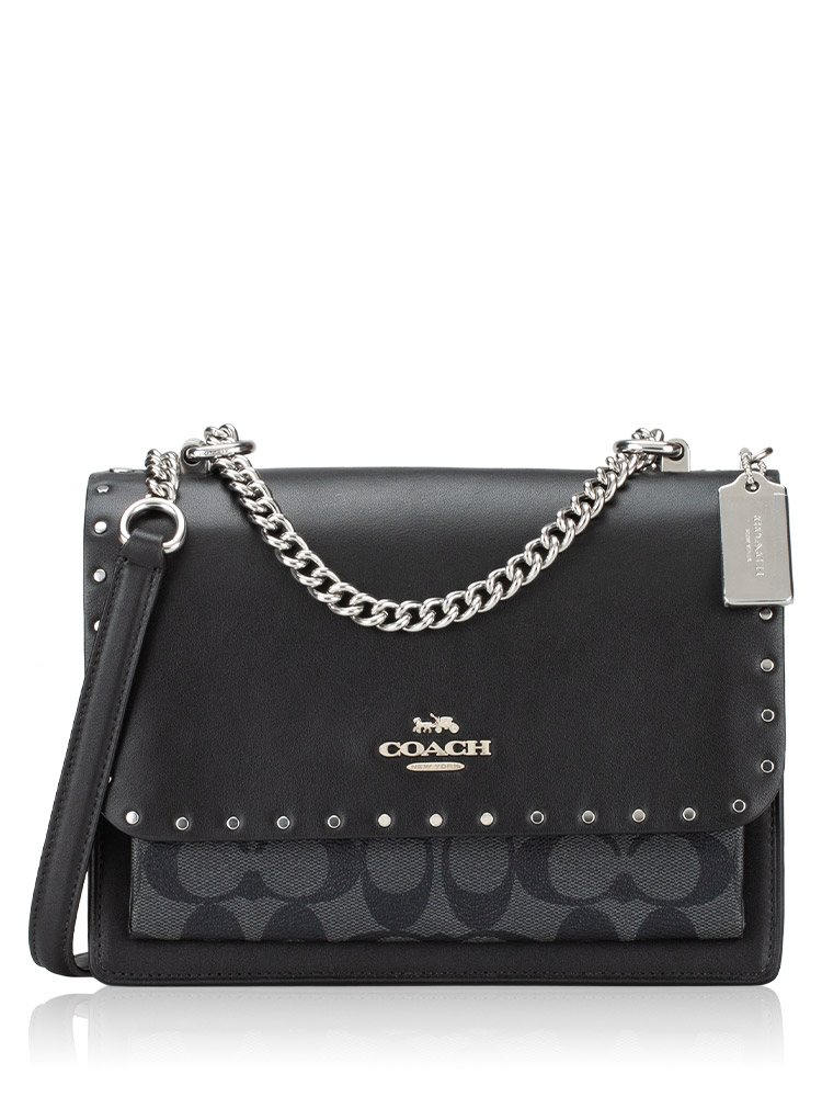 90400 Signature Rivets Klare Crossbody Graphite Black Multi