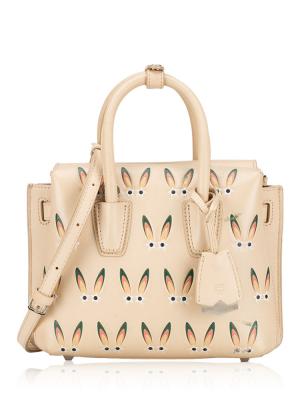 Lambskin Star Eyed Bunny Milla Mini Tote Natural
