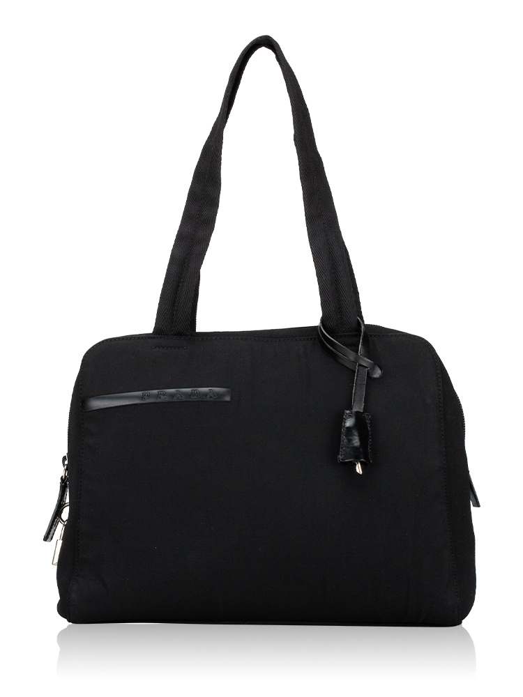 Vintage B9338 Tessuto Super 100 Sport Tote Nero