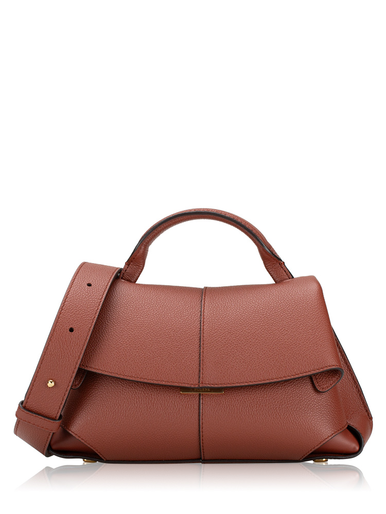Mokki Textured Leather Mini Top Handle Argile Rouge