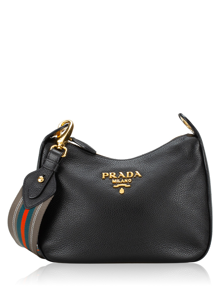 Vitello Phenix Small Messenger Nero