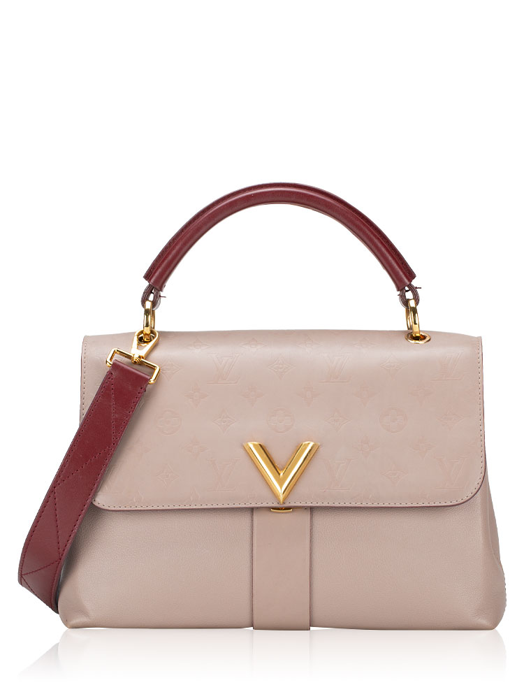 Calfskin Monogram Very Top Handle Mastic Raisin