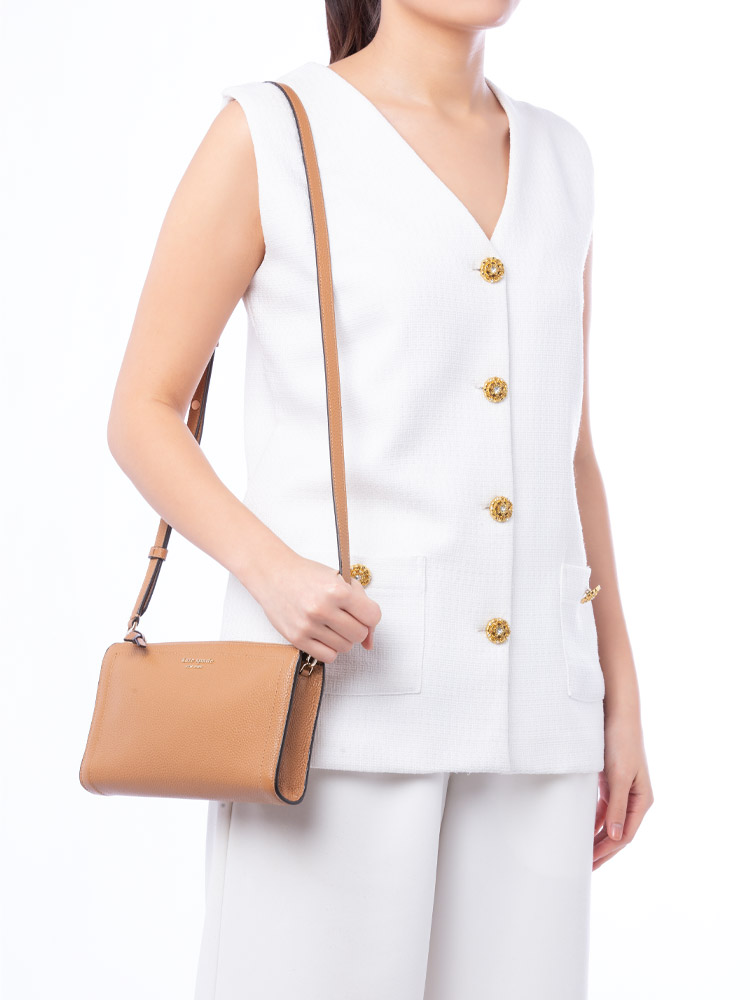 Knott Leather Small Crossbody Warm Ginger