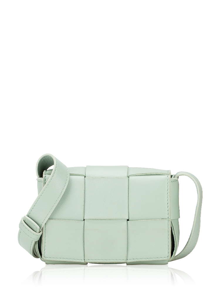 Maxi Intrecciato Extra Mini Cassette Crossbody New Sauge