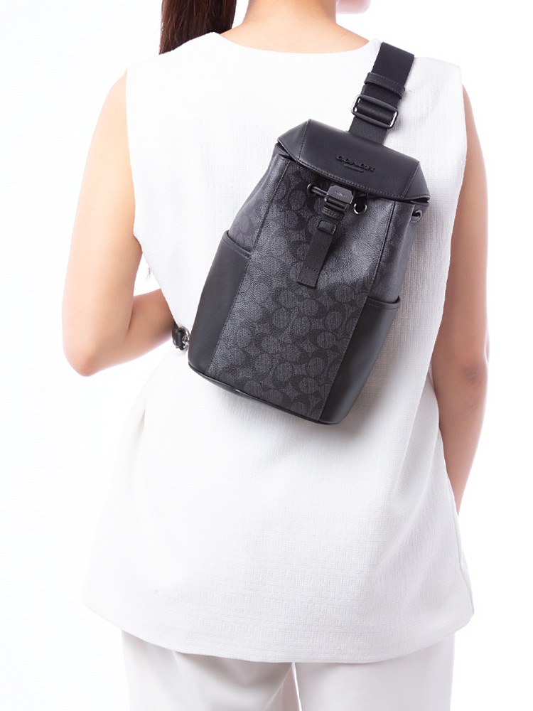 CT712 Signature Racer Sling Pack Charcoal Black