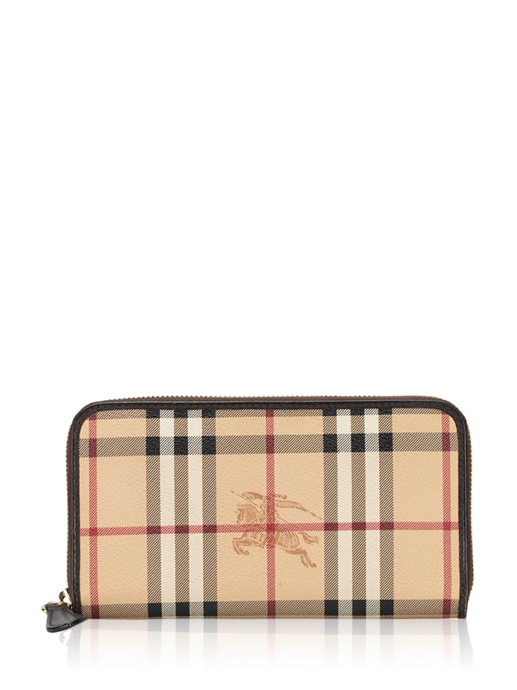 Haymarket Check Large Ziggy Zip Wallet Chocolate