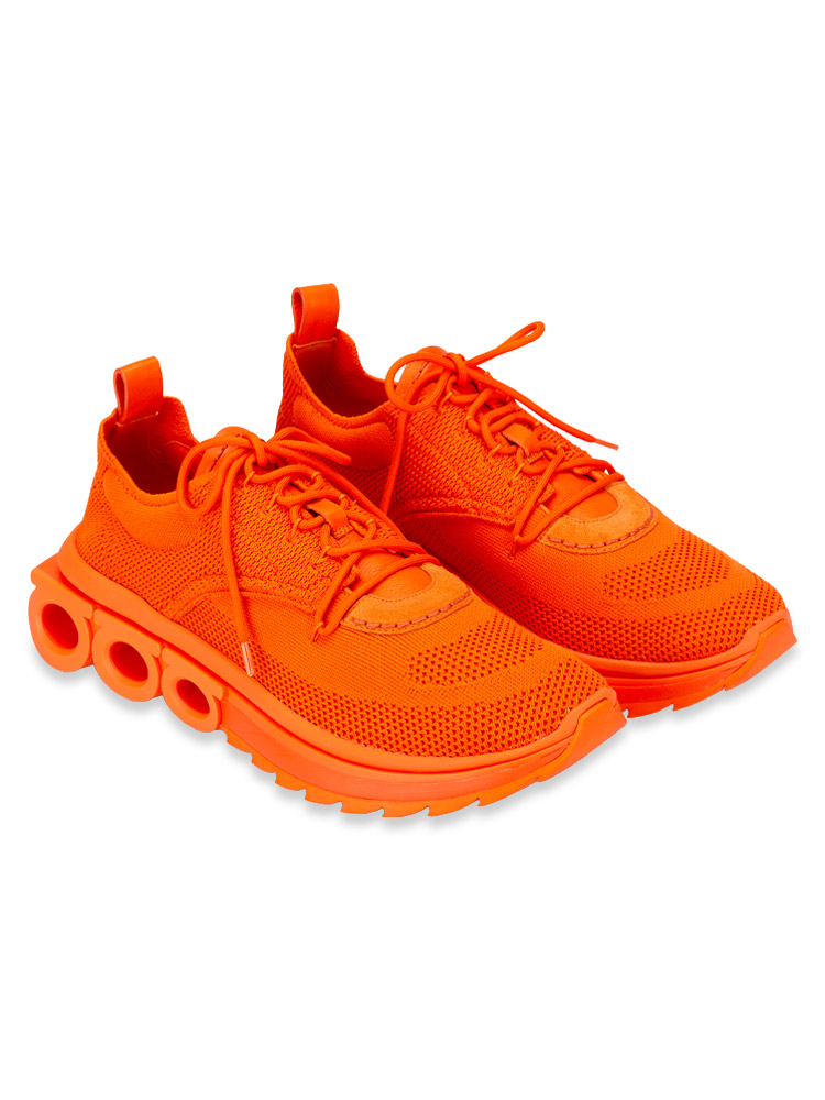 Mens Nima Knit Sneakers Orange Sz 9.5