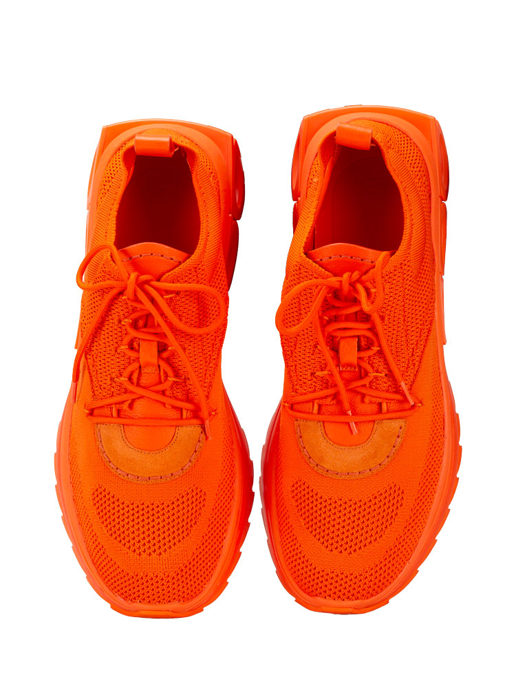 Mens Nima Knit Sneakers Orange Sz 9.5