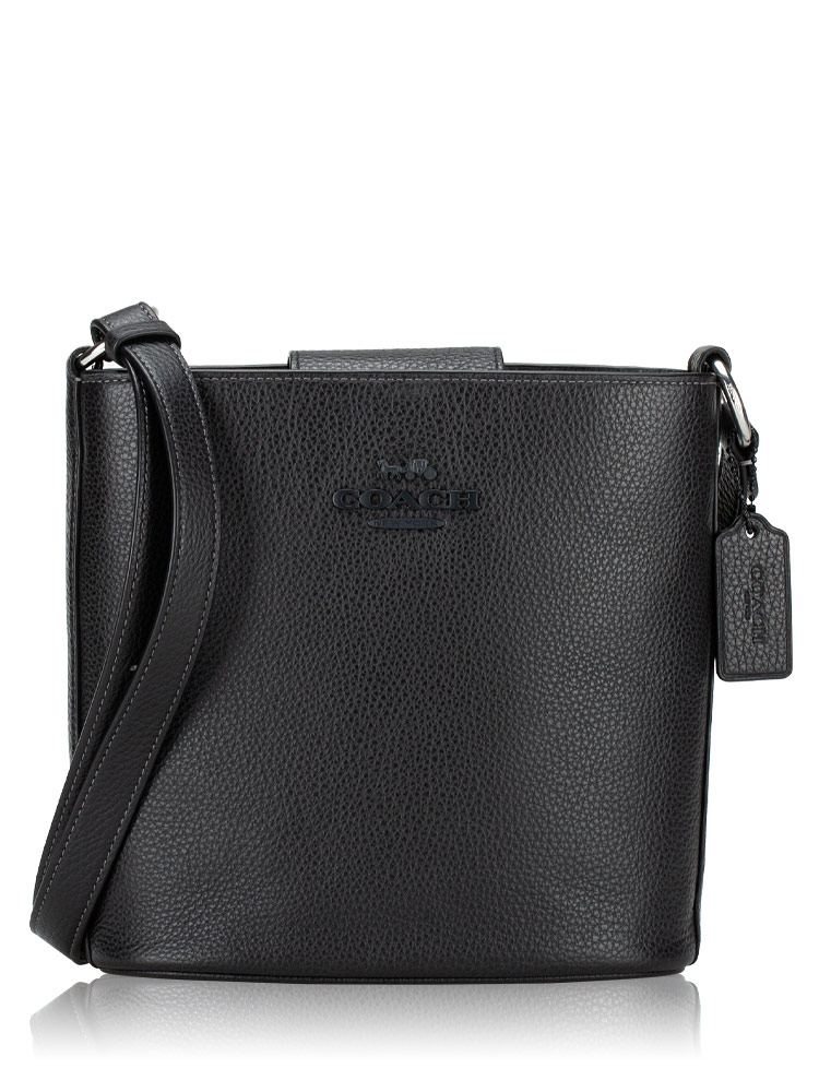 CR153 Sophie Leather Bucket Bag Black