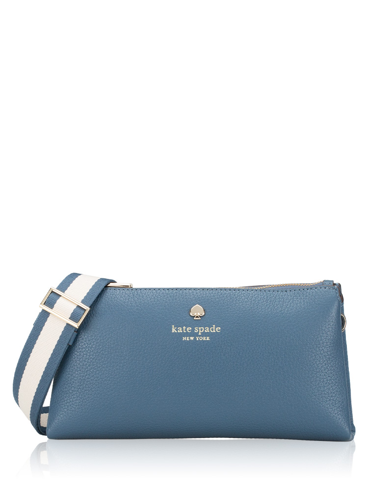 Emma Leather Mini Crossbody Blue Stone