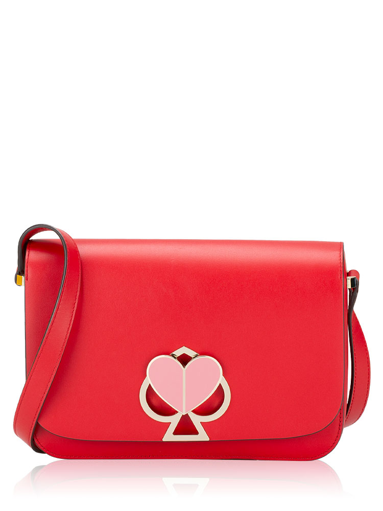Nicola Twistlock Medium Shoulder Bag Hot Chili