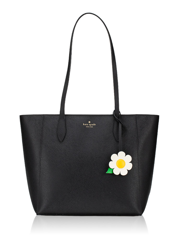 Dana Leather Tote Black Gold