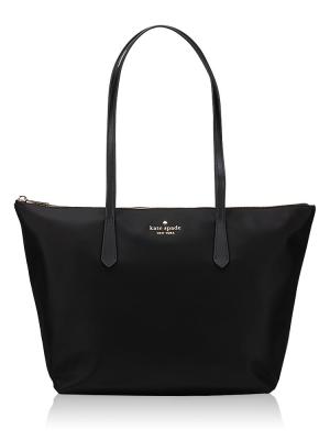 Kitt Nylon Large Tote Black Gold
