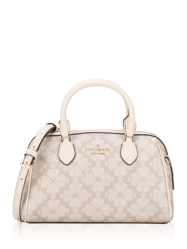 Signature Spade Flower Duffle Crossbody Dark Beige