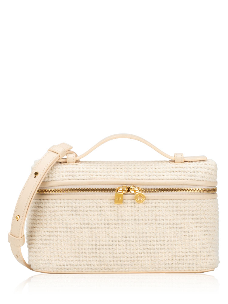 Cotton Linen Extra Pocket L19 Bag Natural Lotus Root