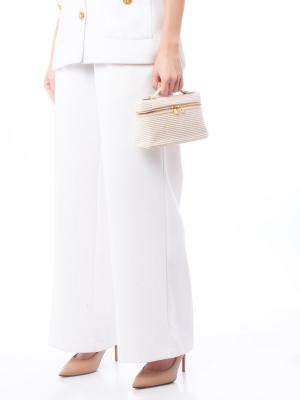 Cotton Linen Extra Pocket L19 Bag Natural Lotus Root