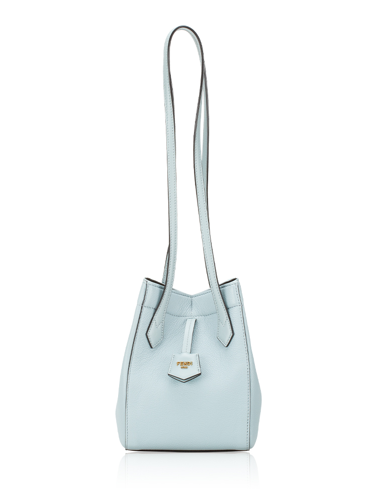 Vitello Grace Fendi Origami Mini Tote Light Blue